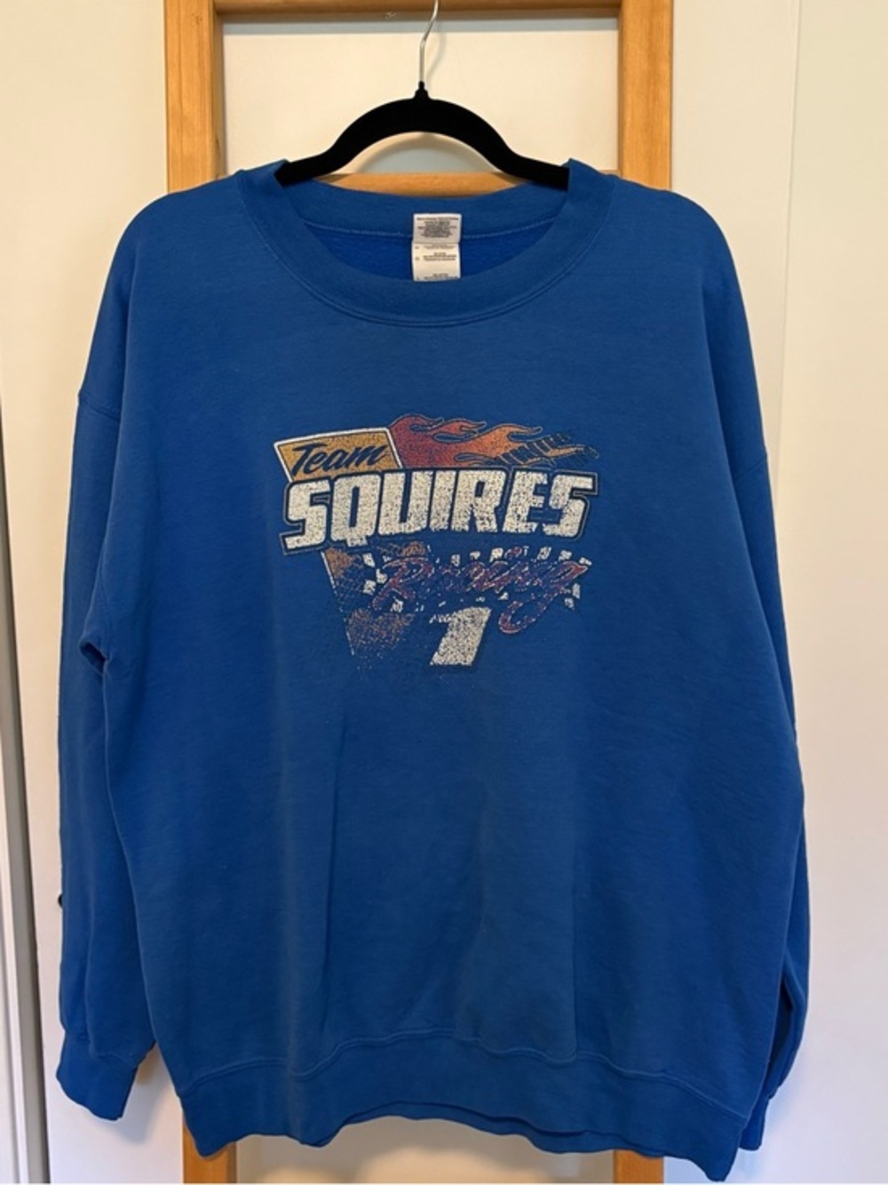 Gildan Royal Blue Team Squires Graphic Crewneck Sweatshirt